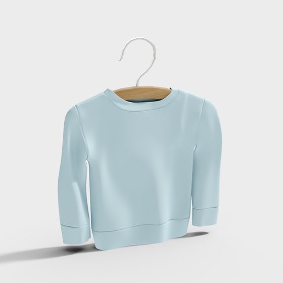Elegant Light Blue Sweater 3D model