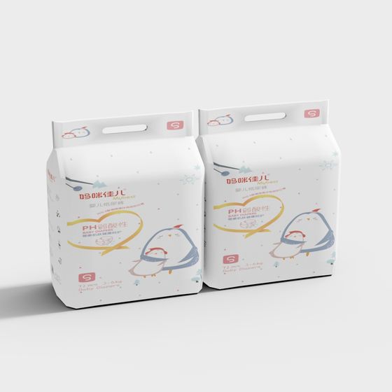 Mybest Baby Diapers Packaging 3D model
