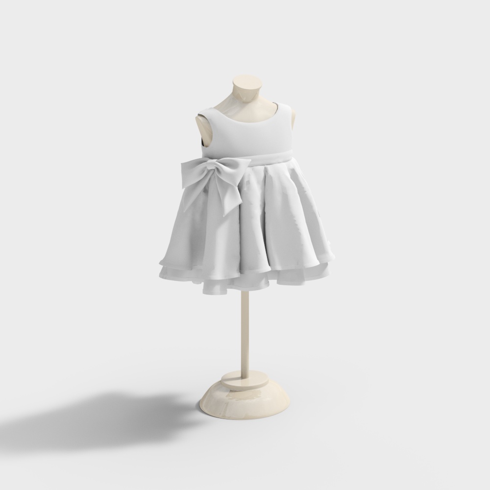 Elegant Low-Poly Dress 3D Model