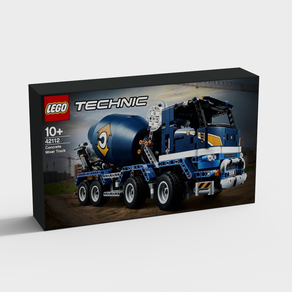 Lego-Inspired Concrete Mixer Truck 3D model