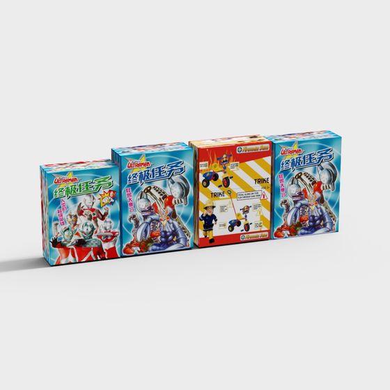 Vibrant Ultraman Toy Boxes 3D model