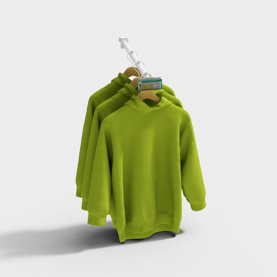 Vibrant Green Hoodie 3D Model for Creative Projects