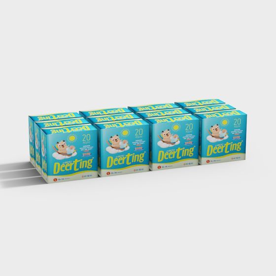 Deerting Diapers 3D Model for Creative Projects