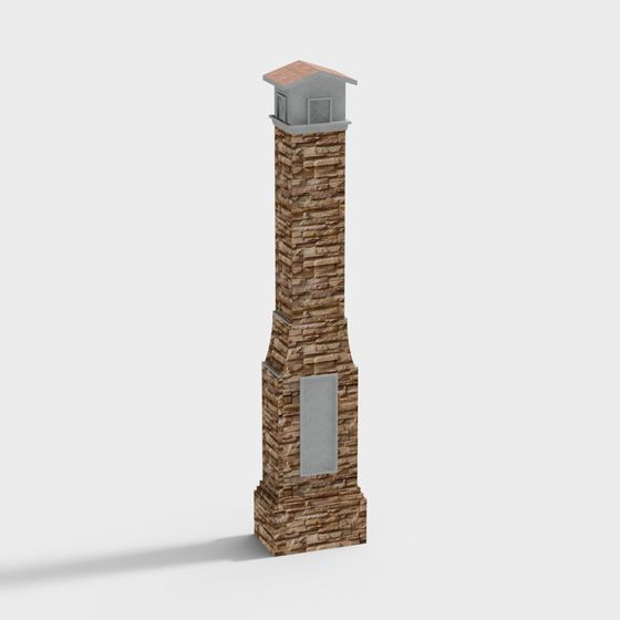 Charming Stone Tower 3D model