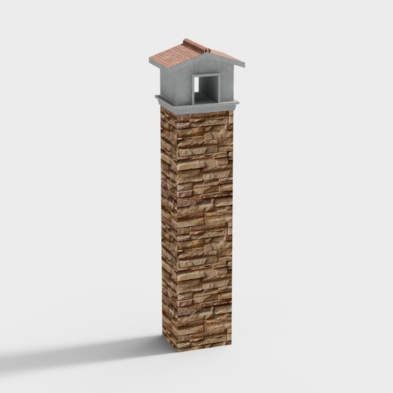 Charming Cottage Chimney 3D model