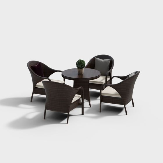 Combinaison de table et chaise d'extérieur