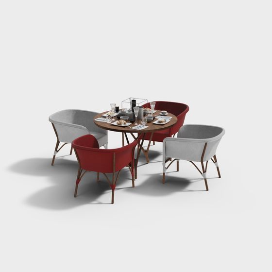 Combinaison de table et chaise d'extérieur