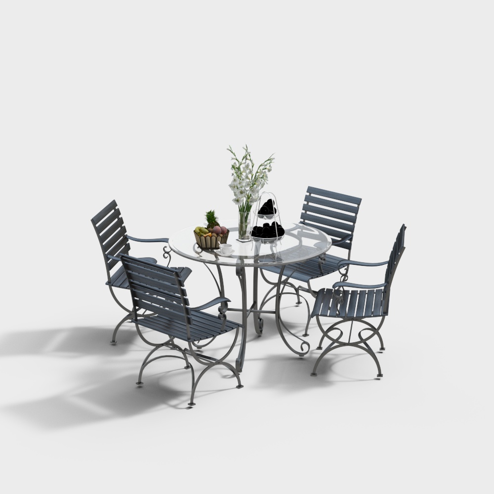 Outdoor table and chair combination