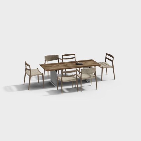 Bộ bàn ghế ngoài trời đơn giản