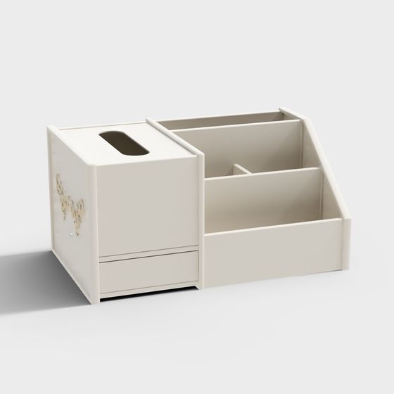 Organic Storage Box 3D model for Creative Spaces
