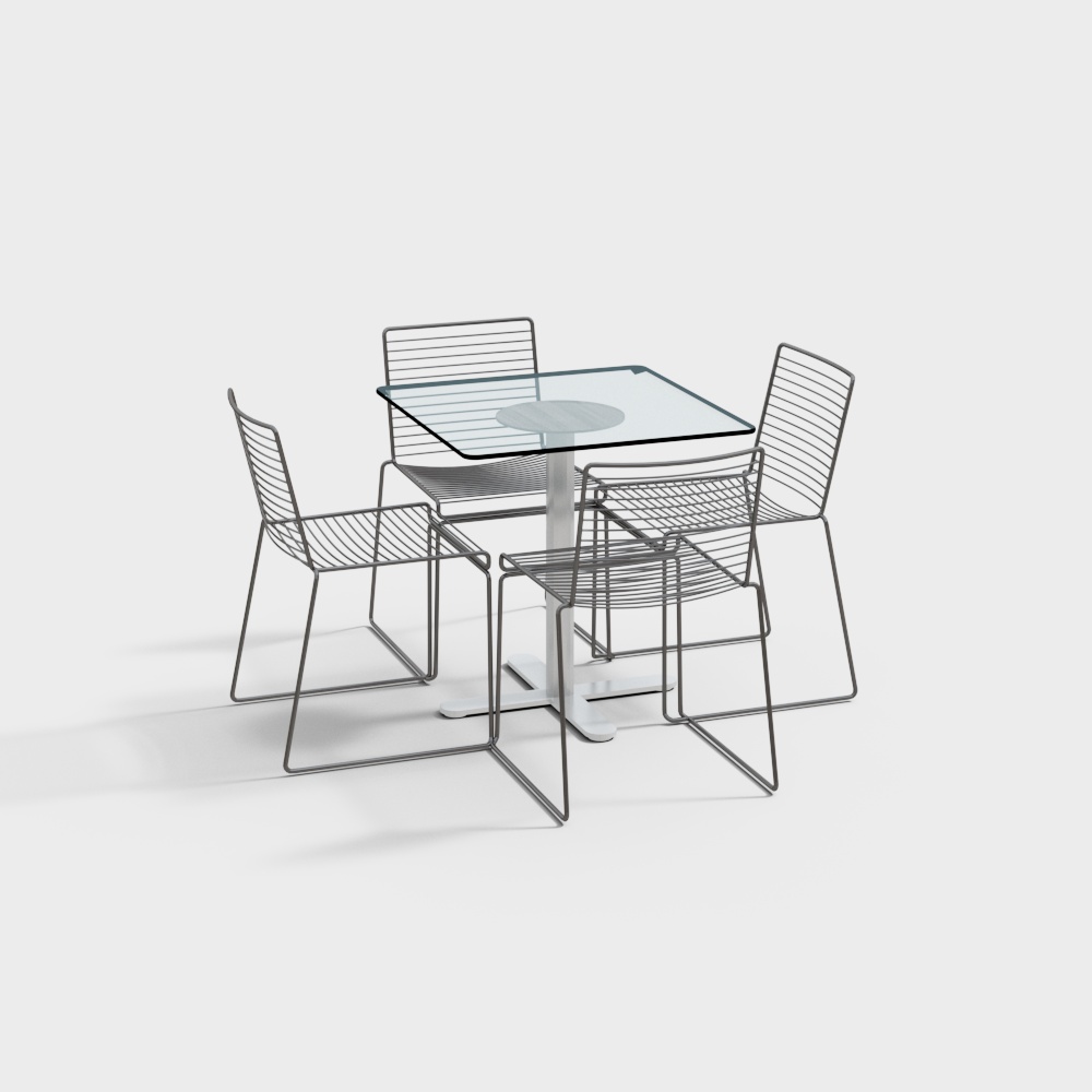 Outdoor table and chair combination