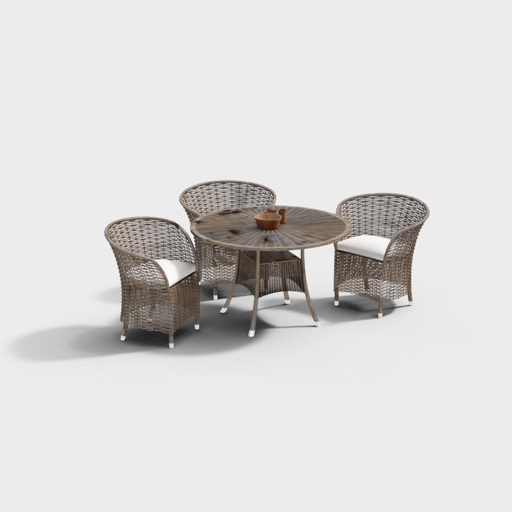 Outdoor table and chair combination