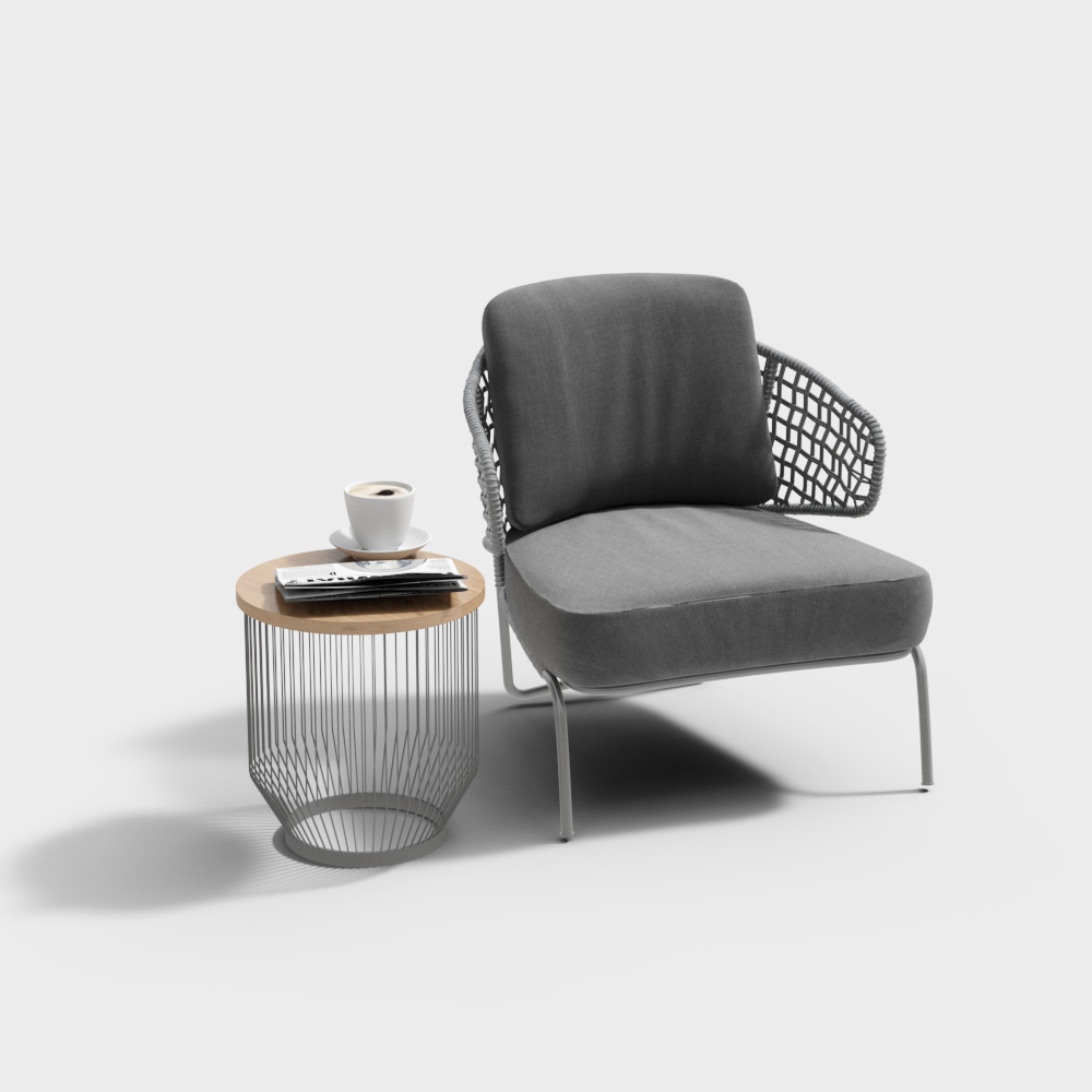 Combinaison de table et chaise d'extérieur