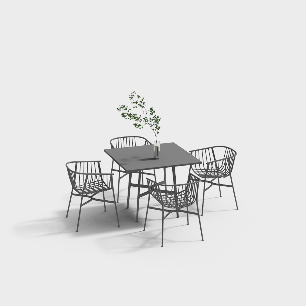 Outdoor table and chair combination