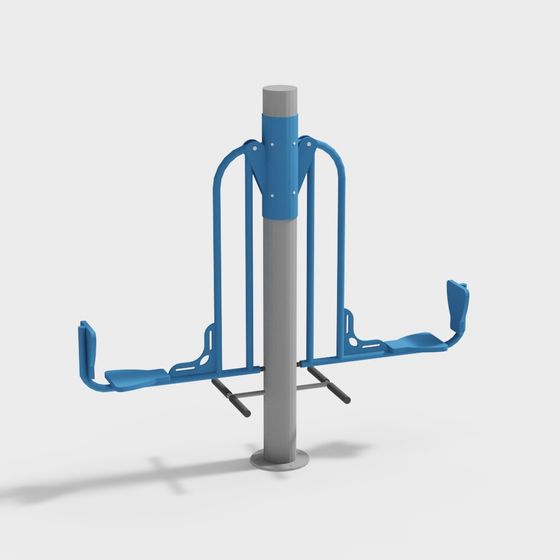 Vibrant Low-Poly Fitness Equipment 3D model