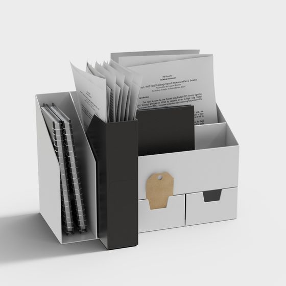 Modern Minimalist File Organizer 3D model