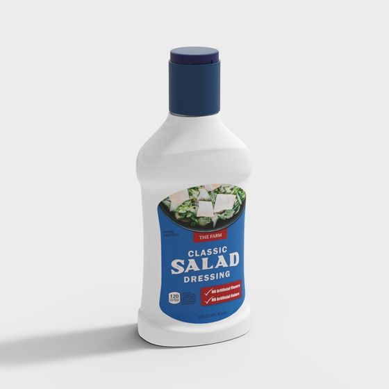 Classic Salad Dressing Bottle 3D model