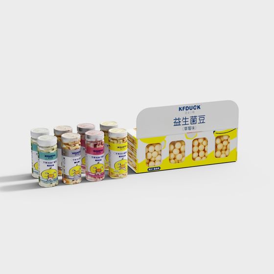 Vibrant Probiotic Beans 3D Model for Creative Projects