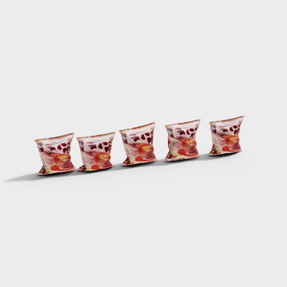 3D Model of Shrimp Chips Packaging
