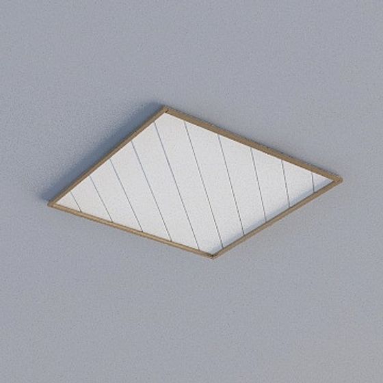 Modern Ceiling 3D Model in Gray