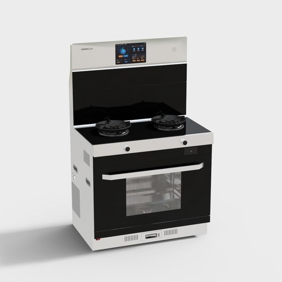 Sleek Modern Gas Stove 3D Model
