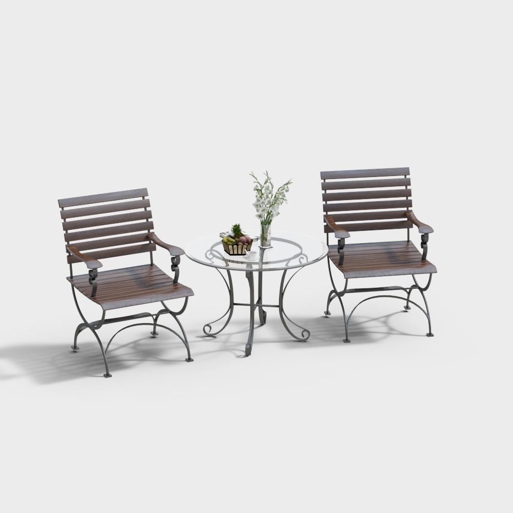 Outdoor table and chair combination