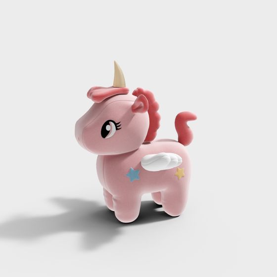 Charming Low-Poly Unicorn 3D model