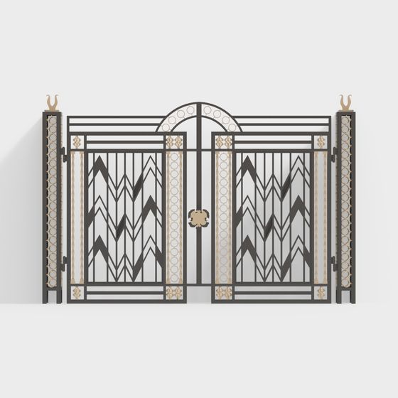 Art Deco Gate 3D model