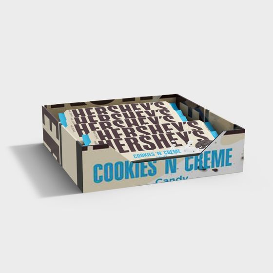 Hershey's Cookies 'N' Creme Chocolate Bar 3D Model