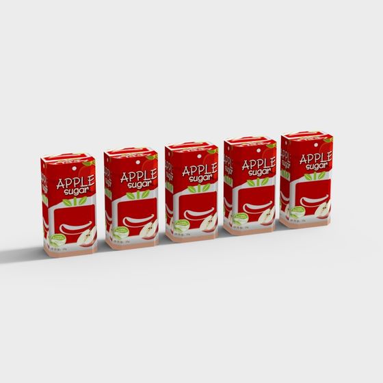 Apple Sugar Juice Box 3D model