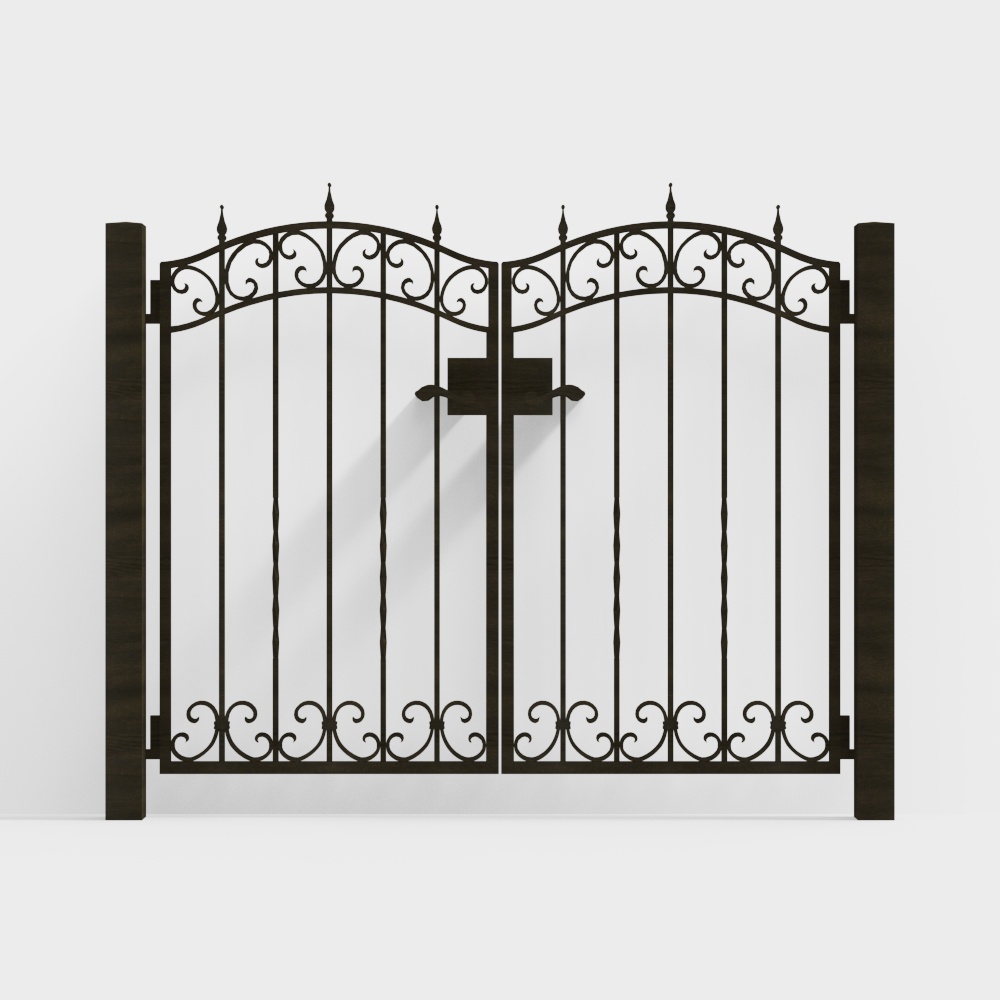 Iron Gate 3D model - Medieval Elegance