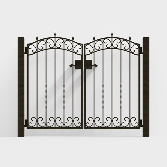 Iron Gate 3D model - Medieval Elegance