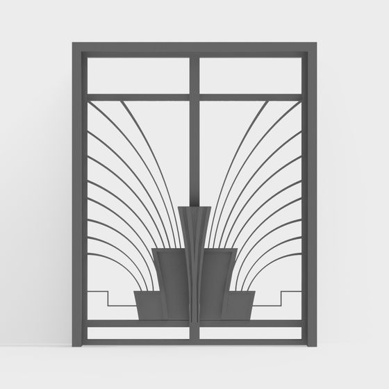 Art Deco Window 3D model