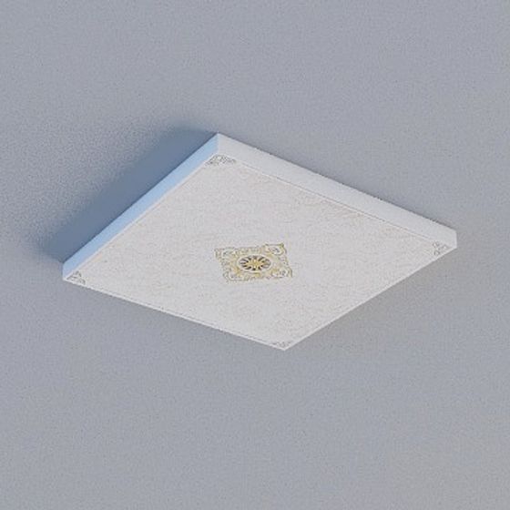 Gray Ceiling 3D Model for Contemporary Interiors