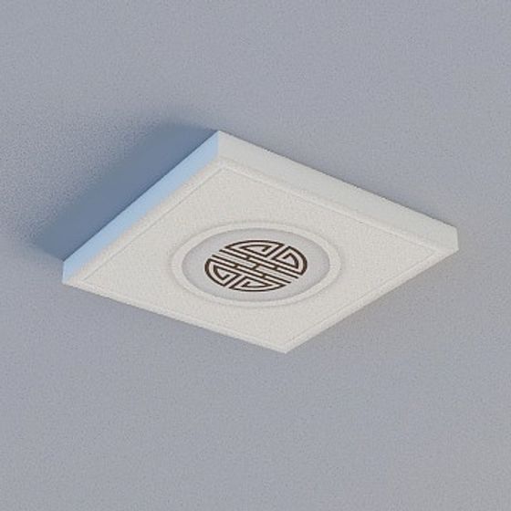 Stylish Gray Ceiling 3D Model for Interior Design