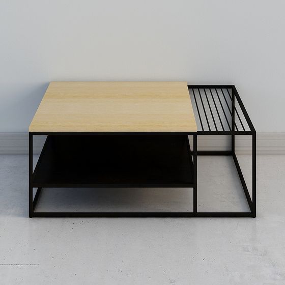 Industrial Style Coffee Table 3D model