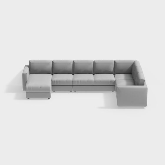 Urban Comfort Low-Poly Sofa 3D model for Contemporary Interiors