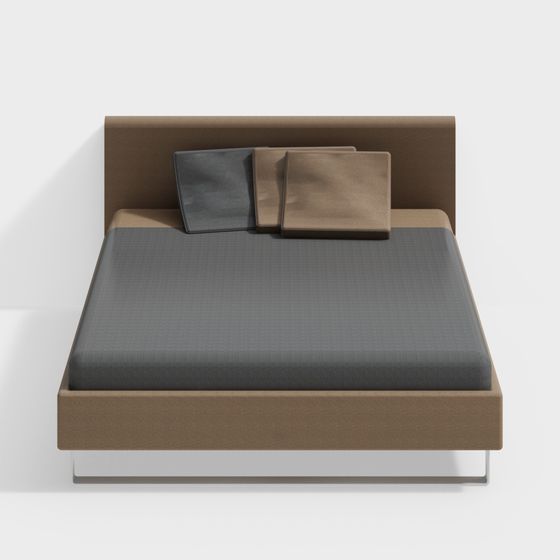 Modern Minimalist 3D Bed Model