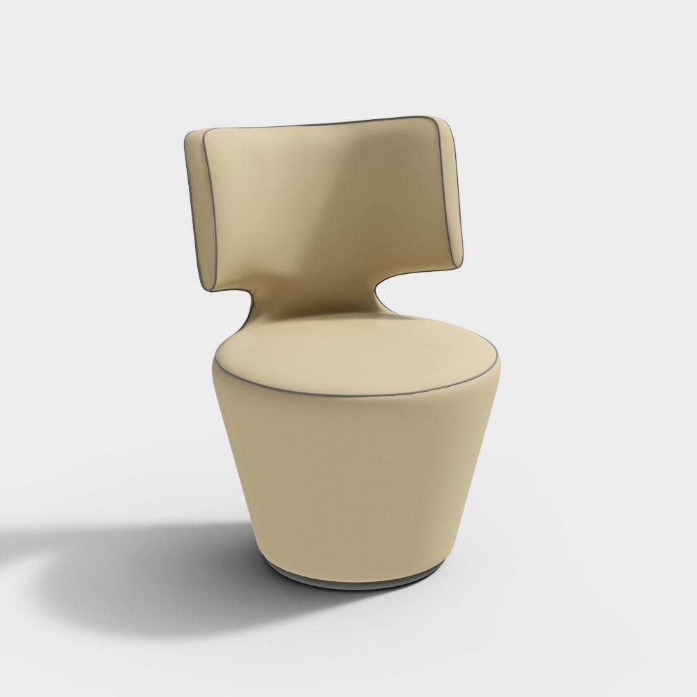 Sleek Armchair 3D Model for Modern Interiors