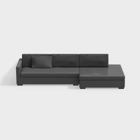 Elegant Low Poly Sofa 3D model for Modern Spaces