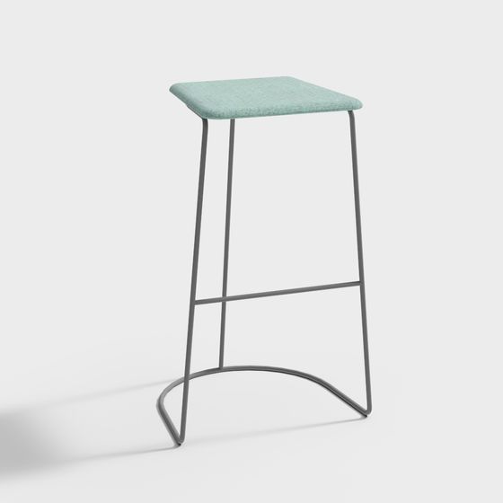 Modern Low Polygon Bar Stool 3D model for Various Projects