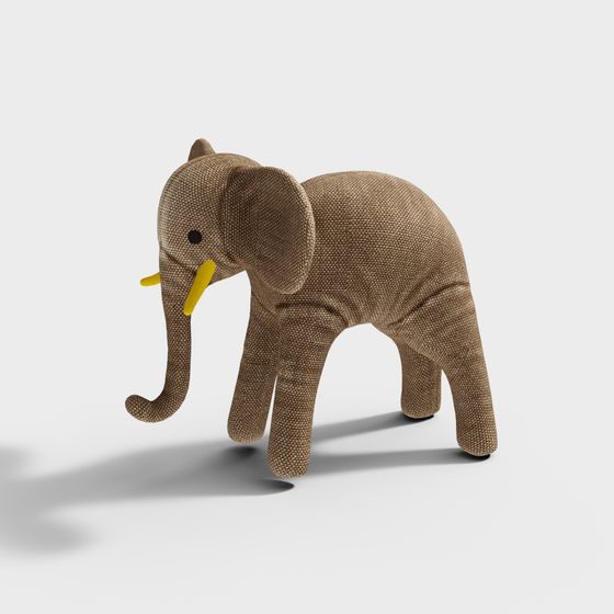 Charming Low-Poly Elephant 3D Model