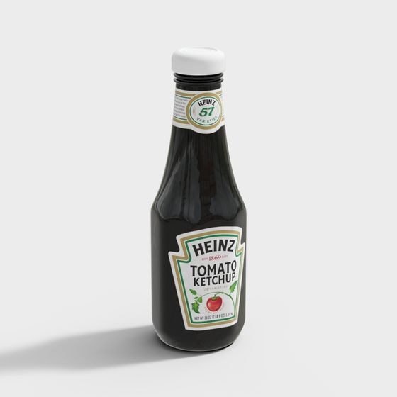 Heinz Tomato Ketchup Bottle 3D model