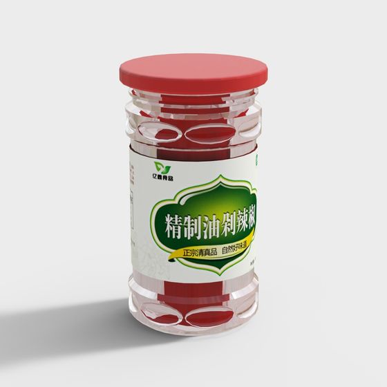 Stylish Chili Sauce Bottle 3D model