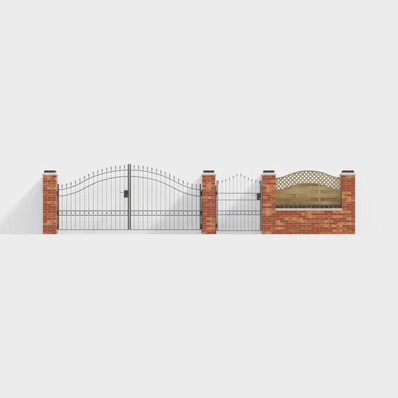 Rustic Iron Gate 3D model