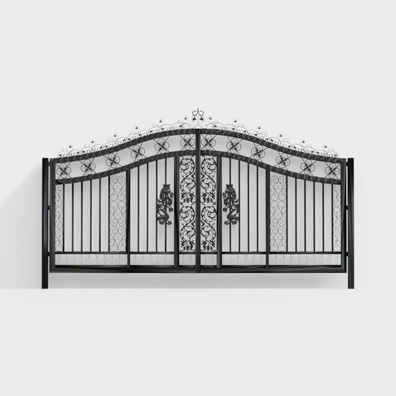 Elegant Iron Gate 3D model