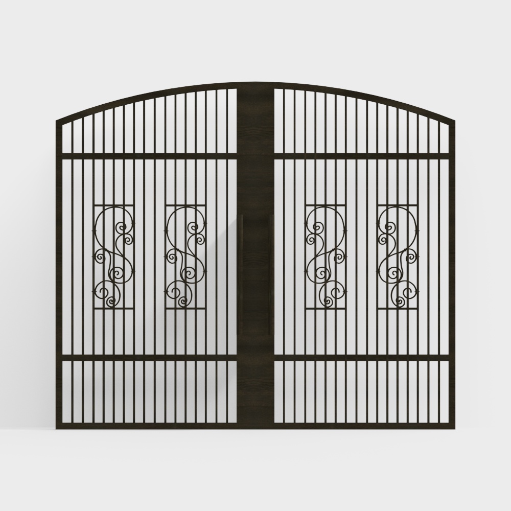 Courtyard wrought iron gate