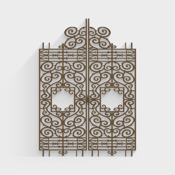 Elegant Iron Gate 3D model