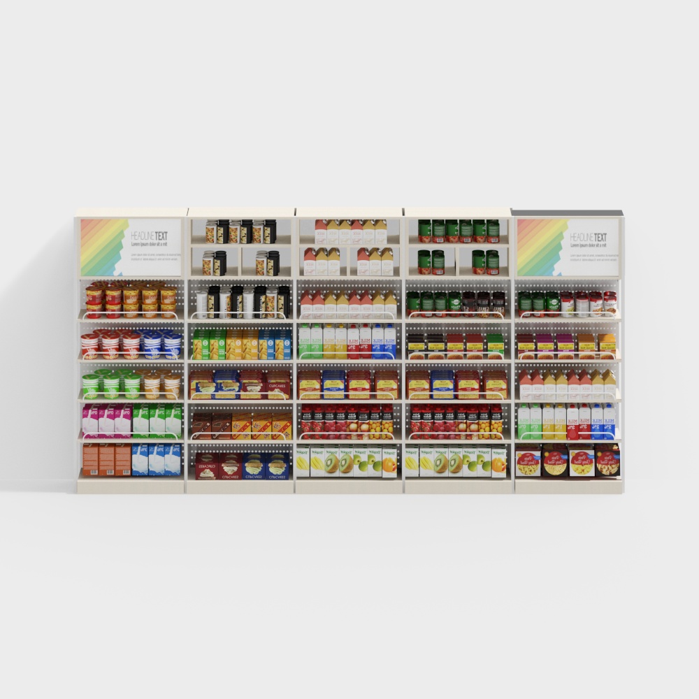 Supermarket wall display rack