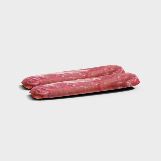 Authentic Low-Poly Sausage 3D model for Various Projects